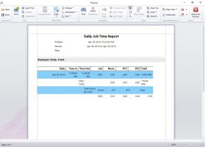 The daily job time report