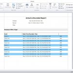 A report showing actual clock in/out times versus the rounded times