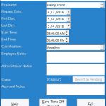 Adding or editing an employee leave request