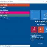 The employee list interface in Time Clock MTS
