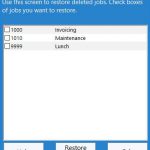 Restoring deleted jobs